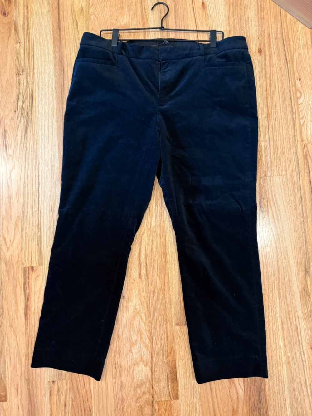 Banana Republic Sloan Velvet Slim Ankle Pants Black Size 14